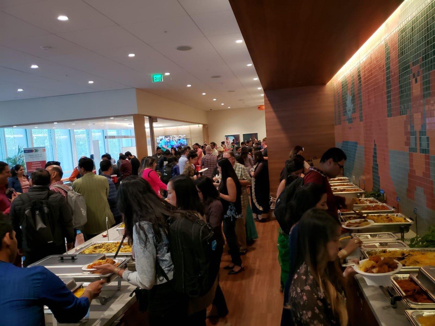 A lively corporate gathering at the Salesforce event catered by Chennai Kings