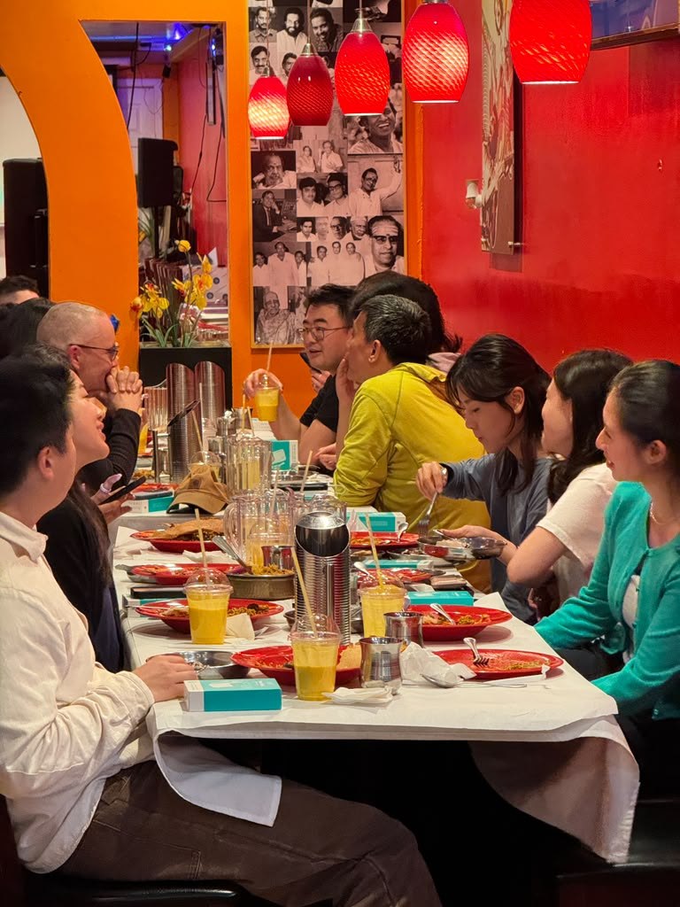Good food, shared around the table at Chennai Kings